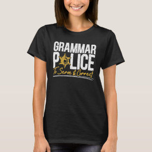 Grammarpolisen till  och rätta Grammar Nazy E T Shirt