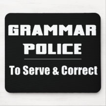 Grammarpolisen till och rätta Mousepad
