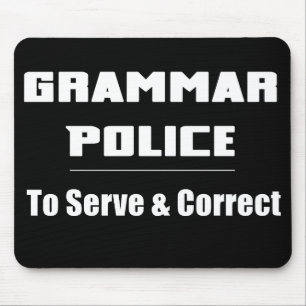 Grammarpolisen till och rätta Mousepad Musmatta