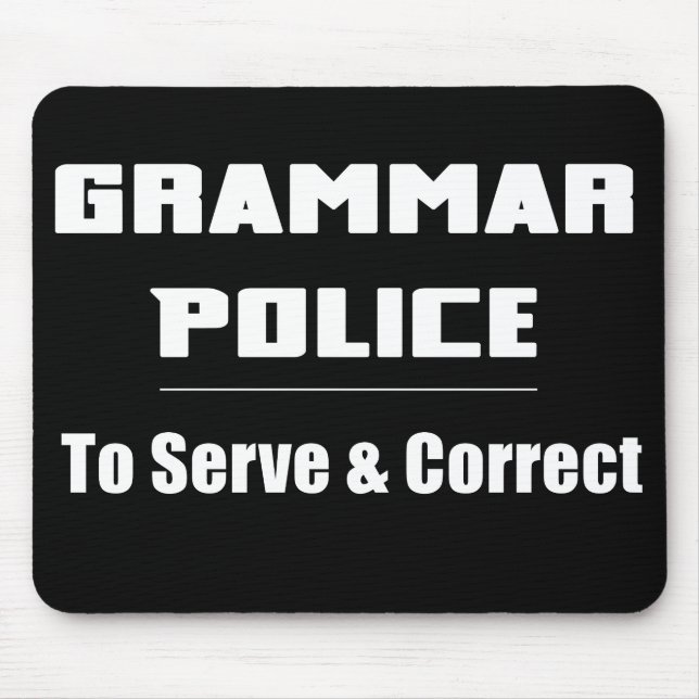 Grammarpolisen till  och rätta Mousepad Musmatta (Framsidan)