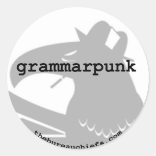 Grammarpunk Sticker Runt Klistermärke