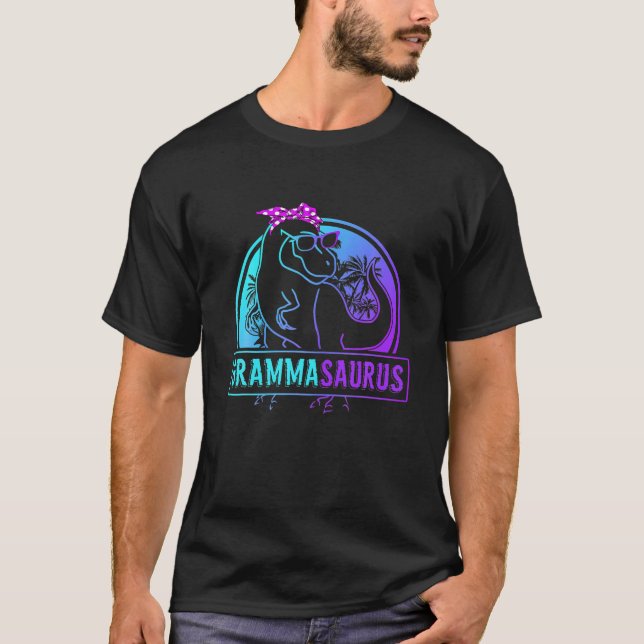 Grammasaurus t Rex Dinosaur Gramma Saurus Familj M T Shirt (Framsida)