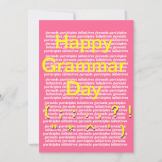 Grammatidagen i lycklig julkort