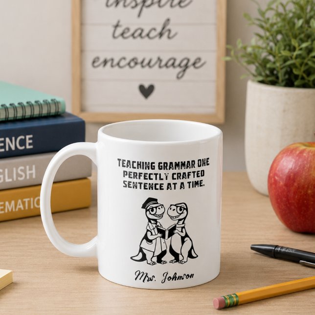 Grammatiklärare Perfekt Utformad Mening Design Kaffemugg (Skapare uppladdad)