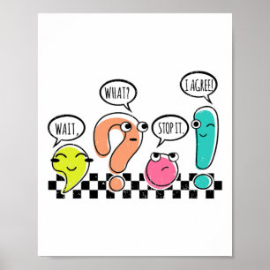 Grammatiklärare Vänta Vad Sluta Med Det Jag Håller Poster