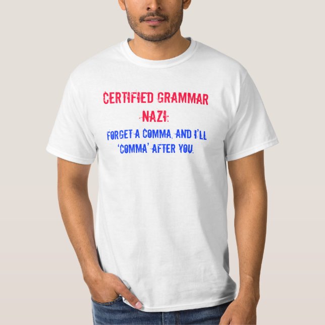 GrammatikNaziskjorta T-shirt (Framsida)