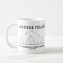 Grammatikpolis (buffeln 8 korrekta tider dömer), kaffemugg