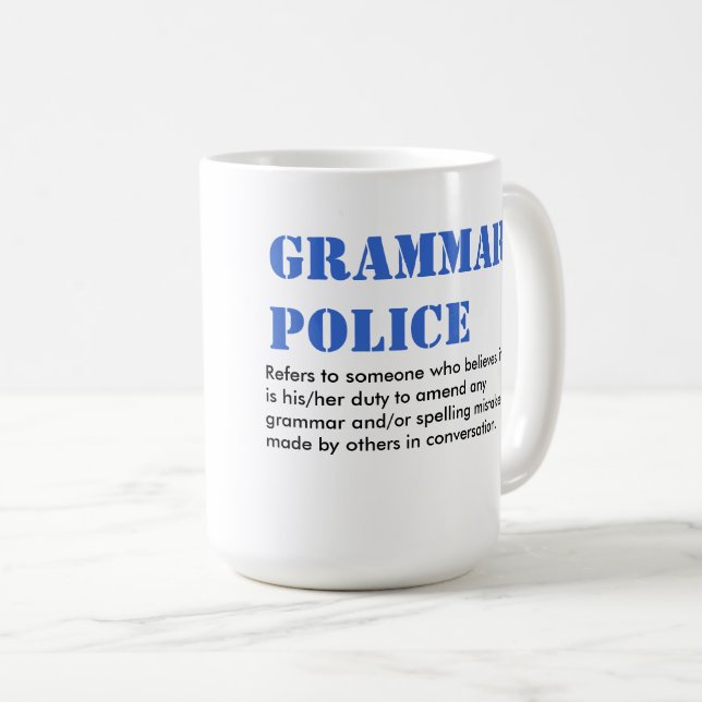 Grammatikpolis Kaffemugg (Framsida höger)