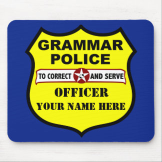 Grammatikpolisanpassade Mousepad Musmatta