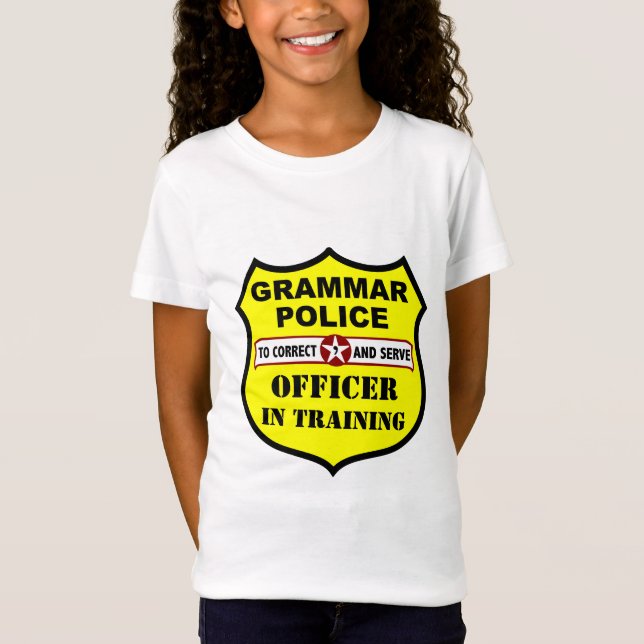 Grammatikpolisanpassadet lurar utslagsplatsen tee shirt (Framsida)