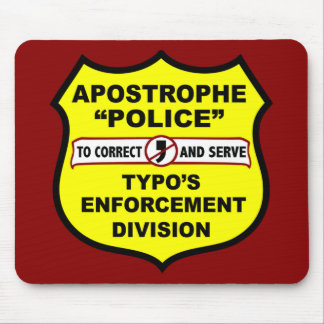 Grammatikpolisapostrof Mousepad Musmatta