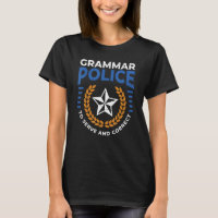 Grammatikpolisen T-Shirt Servera och rätta märke G