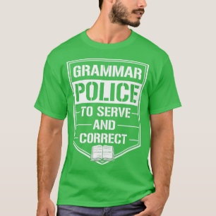 Grammatikpolisen till och rätta till det fina Bok T Shirt