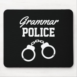 Grammatikpolisens handfängsel Mouse Pad för lär Musmatta