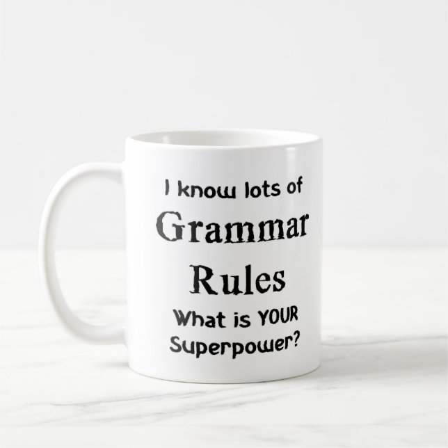 grammatikregler kaffemugg (Vänster)