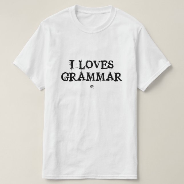 Grammatikskämt T-shirt (Design framsida)
