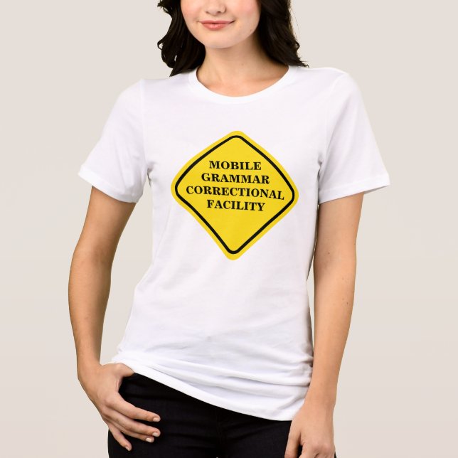 Grammatikvarningssignalen Anpassa T Shirt (Framsida)