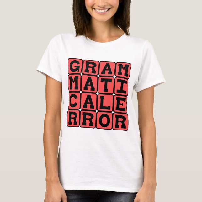 Grammatiskt fel, grammatiskt misstag tee (Framsida)