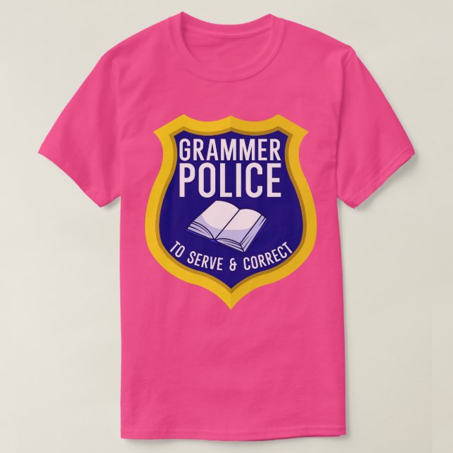 Grammer Polis till  och korrekt T Shirt (Design framsida)