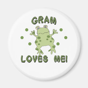 Grammet älskar mig grodan magnet