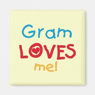 Grammet älskar mig T-tröja och gåvor Magnet
