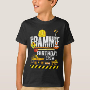 Grammie Birthday Crew Construction Excavator Party T Shirt