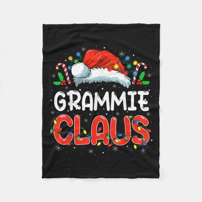 Grammie Claus Christmas Family Matching Pajamas Fu Fleecefilt (Framsidan)