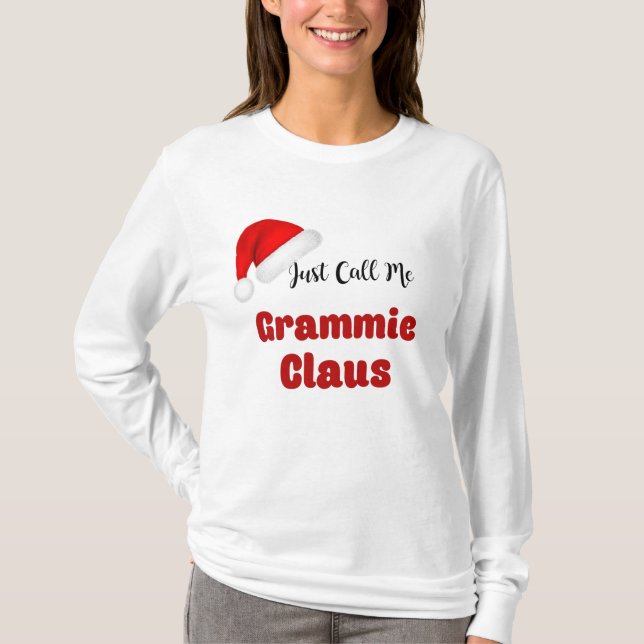 Grammie Claus jul T Shirt (Framsida)