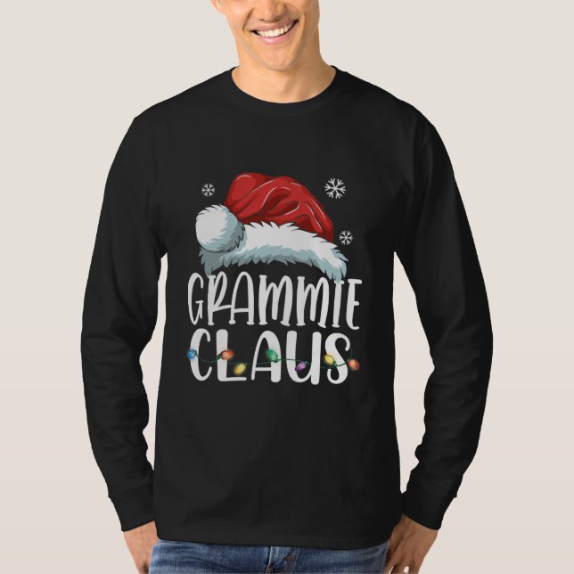 Grammie Claus Shirt Christmas Pajama Family T Shirt (Framsida)