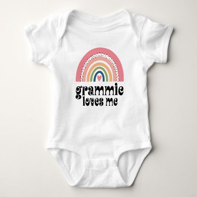 Grammie Kärlek Me Boho Rainbow Granddotter T Shirt (Framsida)