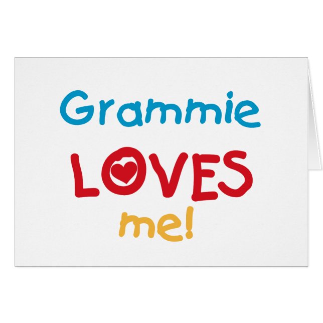 Grammie Kärlek Me T-shirts och presenter Hälsningskort (Framsidan Horizontal)