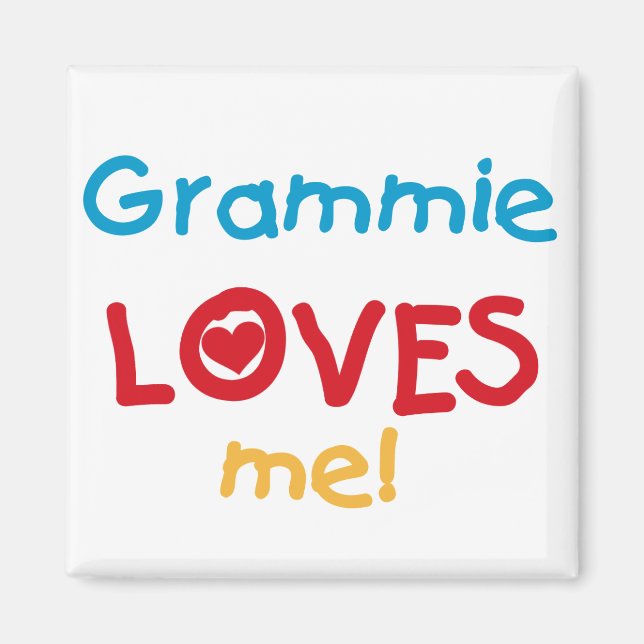 Grammie Kärlek Me T-shirts och presenter Magnet (Framsidan)