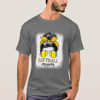Grammie Life Messy Hair Bun Basketball Älskare Mot T Shirt