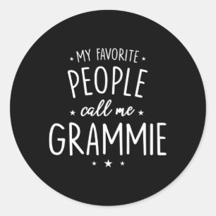 Grammie Mina favoriter kallar mig Grammie Runt Klistermärke