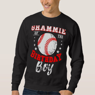 Grammie of the Birthday Boy Baseball Theme Bday Lång Ärmad Tröja