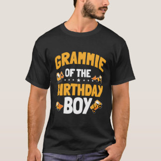 Grammie of the Birthday Boy Construction Worker Bd T Shirt