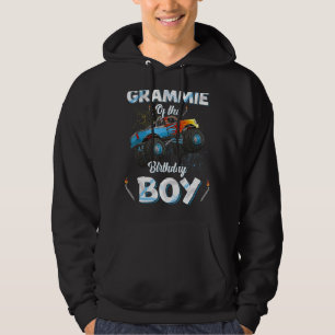 Grammie of the Birthday Boy Monster Lastbil Bday W Hoodie