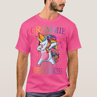 Grammie of the Birthday Princess Unicorn T Shirt
