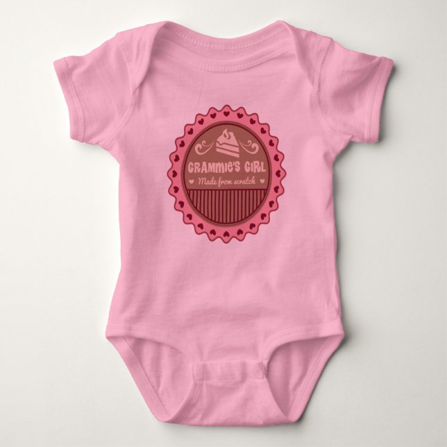 Grammies Girl Made from Scratch Funny Tee (Framsida)