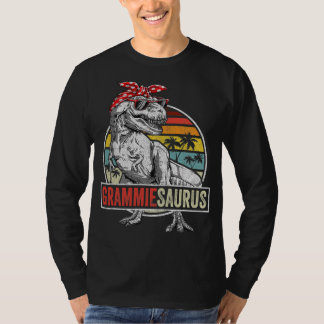 Grammiesaurus T Rex Dinosaur Grammie Saurus Family Shirt
