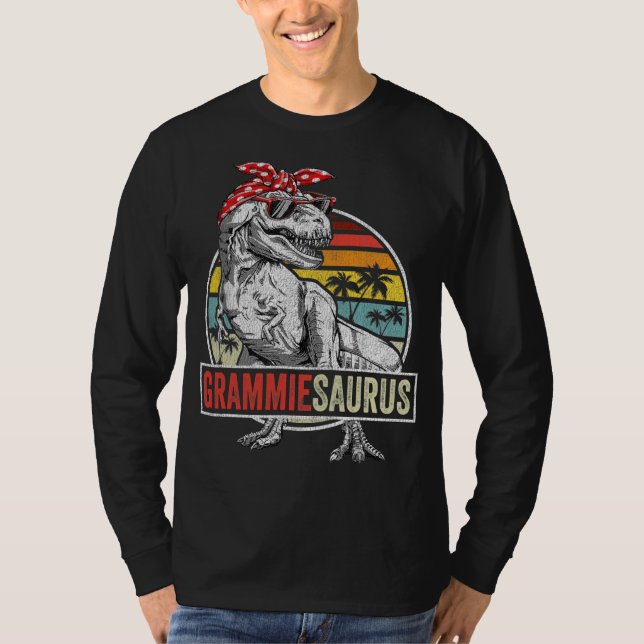 Grammiesaurus T Rex Dinosaur Grammie Saurus Family T Shirt (Framsida)