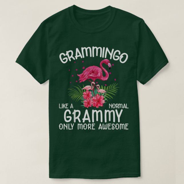 Grammingo som en vanlig Grammy Flamingo Älskare Gr T Shirt (Design framsida)