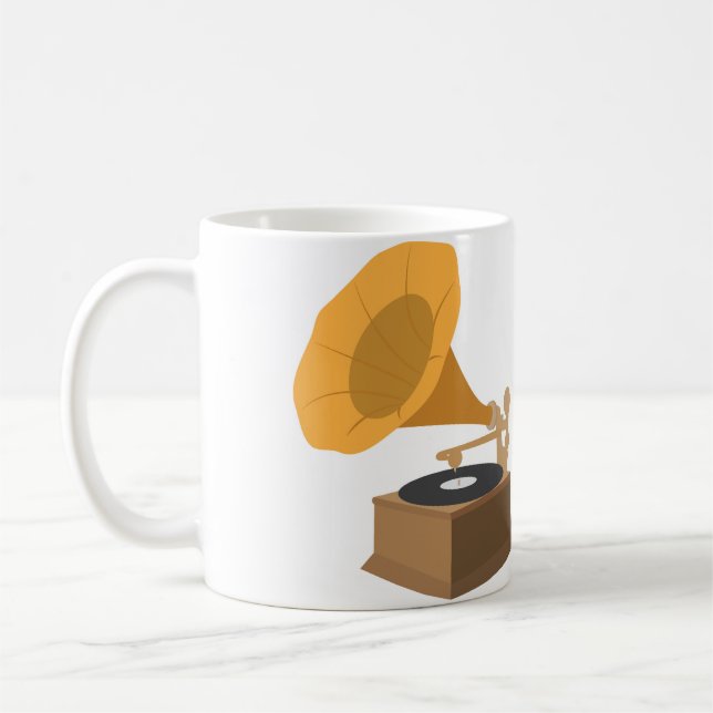 Grammofon Kaffemugg (Vänster)