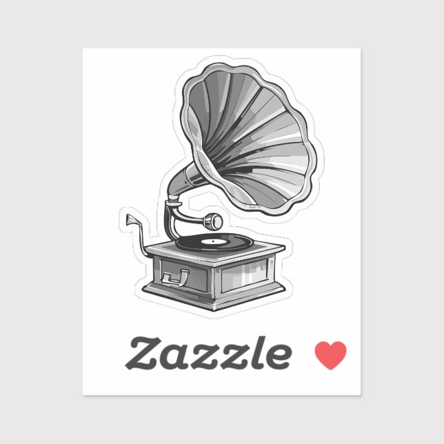 Grammofon Klistermärken (Ark)