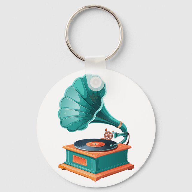 Grammofon Nyckelring (Framsida)