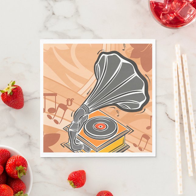 Grammofon Pappersservett (Skapare uppladdad)