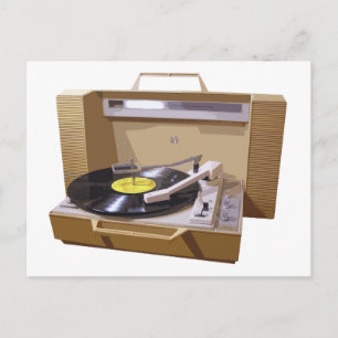 Grammofon postkort vykort