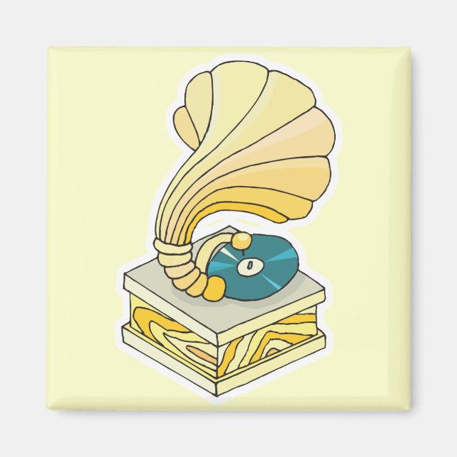 grammofonspelare magnet (Framsidan)