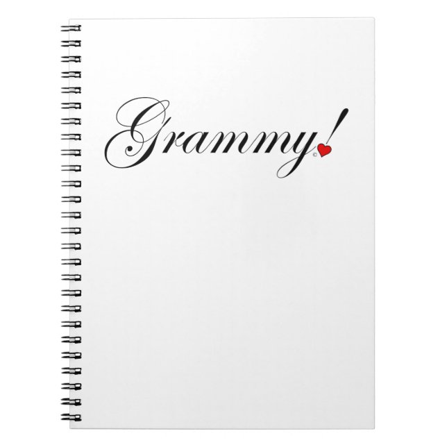 Grammy! Anteckningsbok Med Spiral (Framsidan)