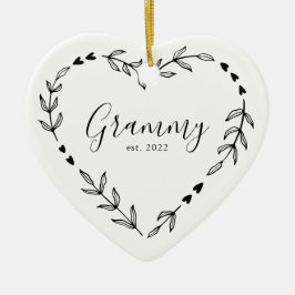 Grammy År Est. Jul Keramisk Ornament